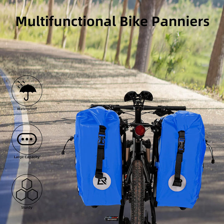 ROCKBROS Gepäckträgertasche Fahrradtasche für Gepäckträger 25L-32L 100% Wasserdicht Hinterradtaschen