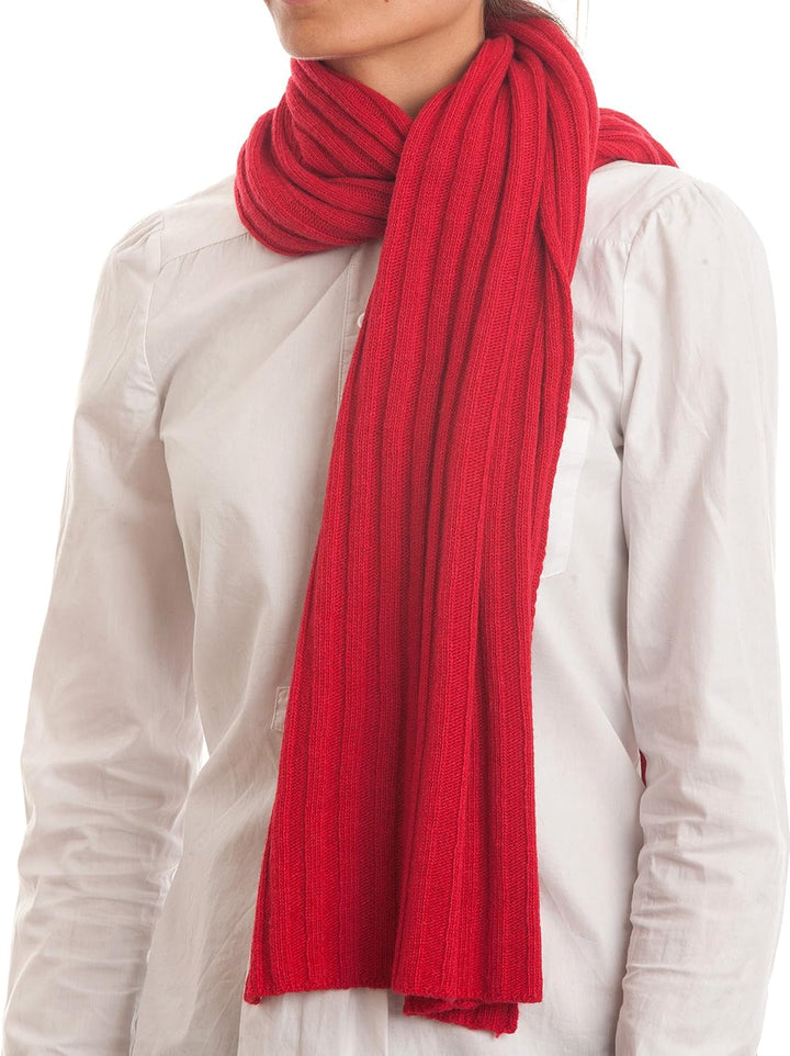 Dalle Piane Cashmere - Schal und hut aus Kaschmir-Gemisch - für Damen/Herren Einheitsgrösse Rot, Ein