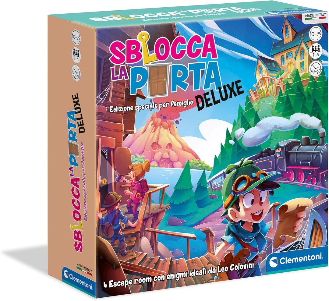 Clementoni - Tischspiel-Entsperren Sie die Tür Deluxe-Made in Italy-Gesellschaftsspiele (italienisch
