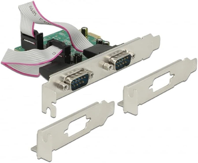 Delock PCI Express Karte zu 2 x Seriell RS-232 High Speed 921K mit Spannungsversorgung