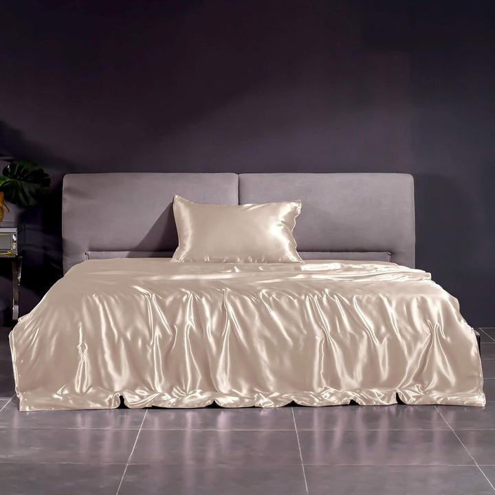THXSILK 22 Momme Seidenbettwäsche Set 2 teilig, Bettbezug 135 x 200 cm und Kissenbezüge 40 x 80 cm,