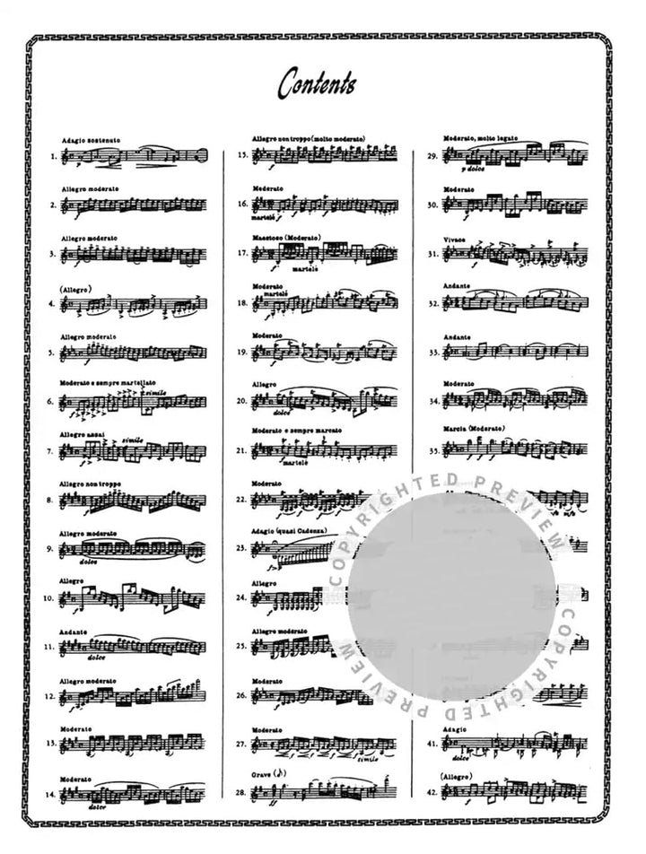 KREUTZER - Estudios y Caprichos (42) para Violin (Galamian)