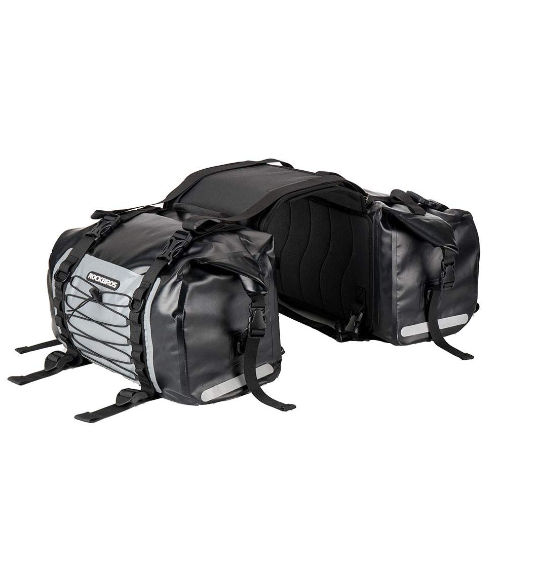 ROCKBROS Motorrad Doppel Satteltaschen Gepäckträgertaschen 100% Wasserdicht Motorradtasche Ca.62L Gr