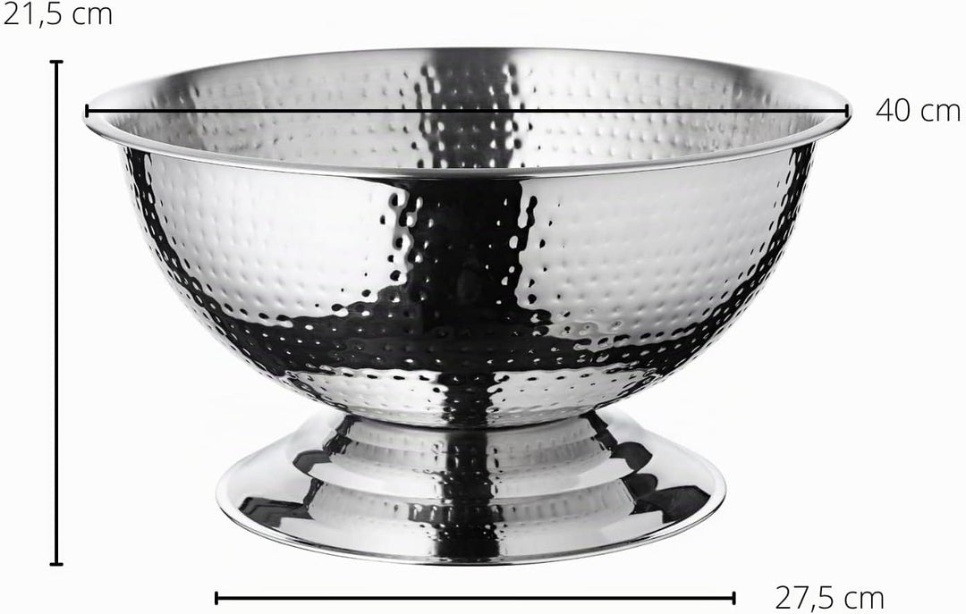 EDZARD Champagner Kühler Cara (Ø 40 cm, gross) aus Edelstahl - Flaschenkühler, Sektkühler - Getränke