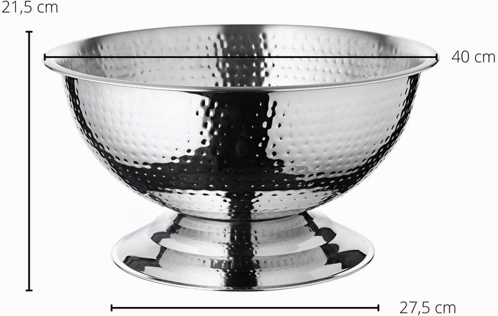 EDZARD Champagner Kühler Cara (Ø 40 cm, gross) aus Edelstahl - Flaschenkühler, Sektkühler - Getränke