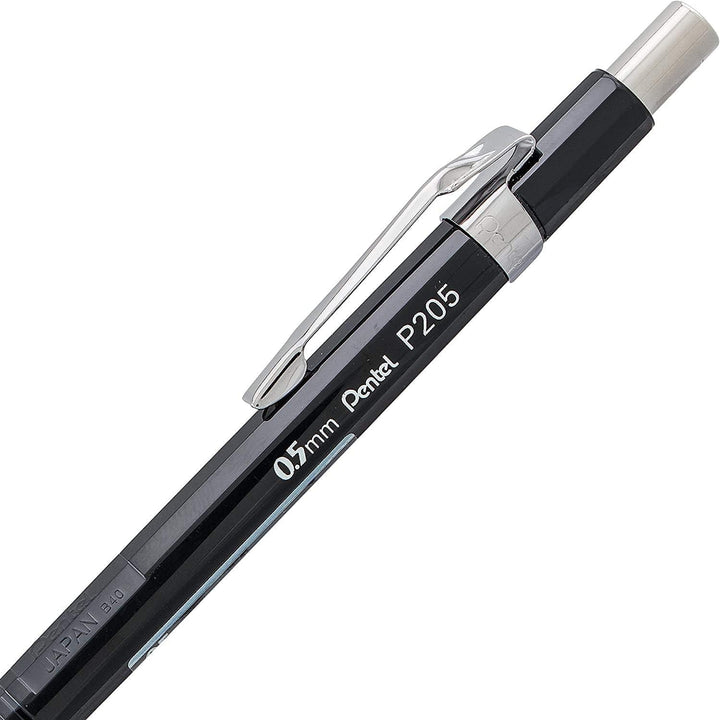Pentel P205-A Druckbleistift 0,5 mm, HB, schwarz, 12er Packung