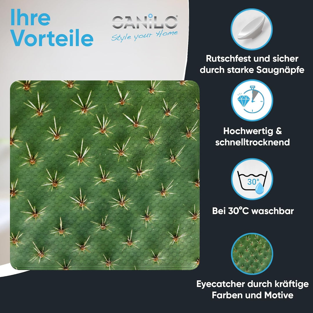 Sanilo Badematte 53 x 53 cm, rutschfeste Duschmatte für Dusche und Badewanne, Antirutschmatte maschi