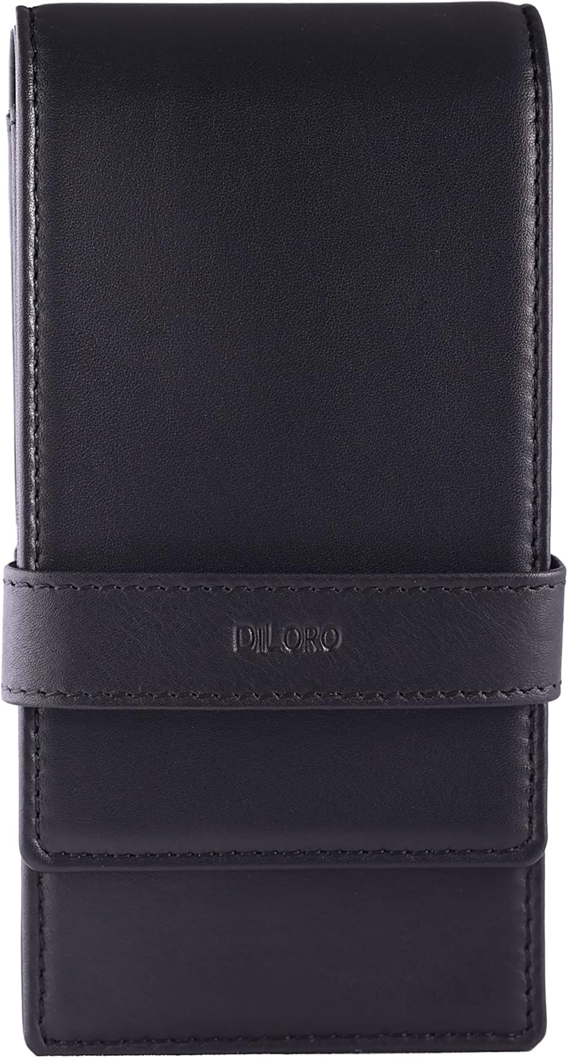 DiLoro 2 Jahre Garantie Leder Quad Pen Fall Bleistift Tasche Halter für vier Füllfederhalter Kugelsc