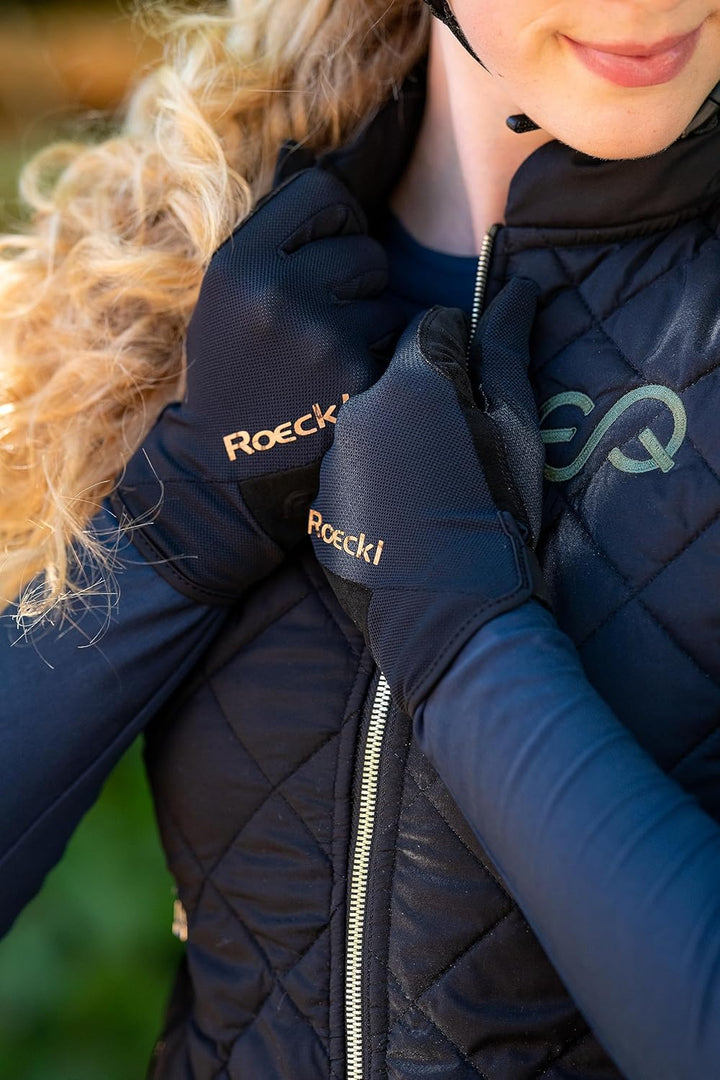 Roeckl Sports Reithandschuh MARENO, Freizeit Sommer Handschuh, 2 Farben, Grösse 6-11 6.5 Marine, 6.5