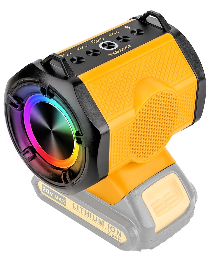 Tragbarer drahtloser Lautsprecher für Dewalt 18v 54v Akku, kabelloser Kleiner Lautsprecher für Baust