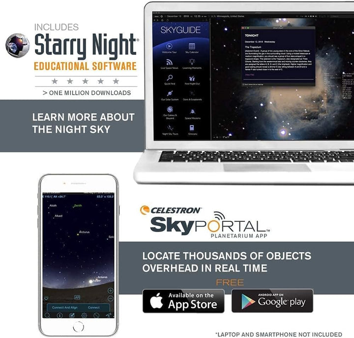 Celestron 21035 Reiseteleskop 70 Tragbares Refraktorteleskop-Set mit Rucksack, Schwarz TravelScope 7