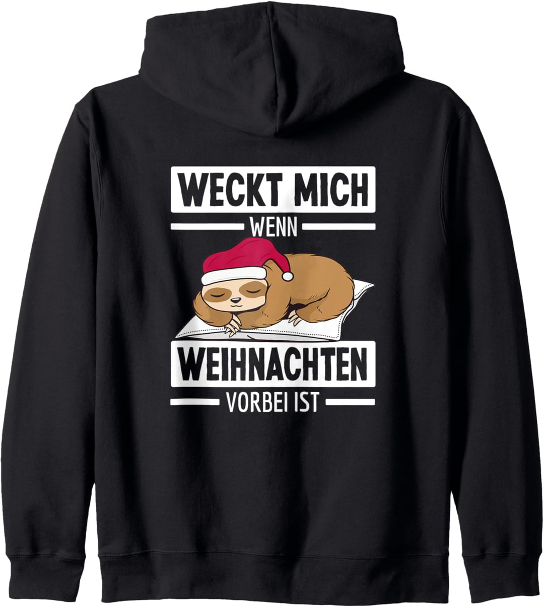 Winterschlaf Faultier Sprüche Anti Ich Hasse Weihnachten Kapuzenjacke