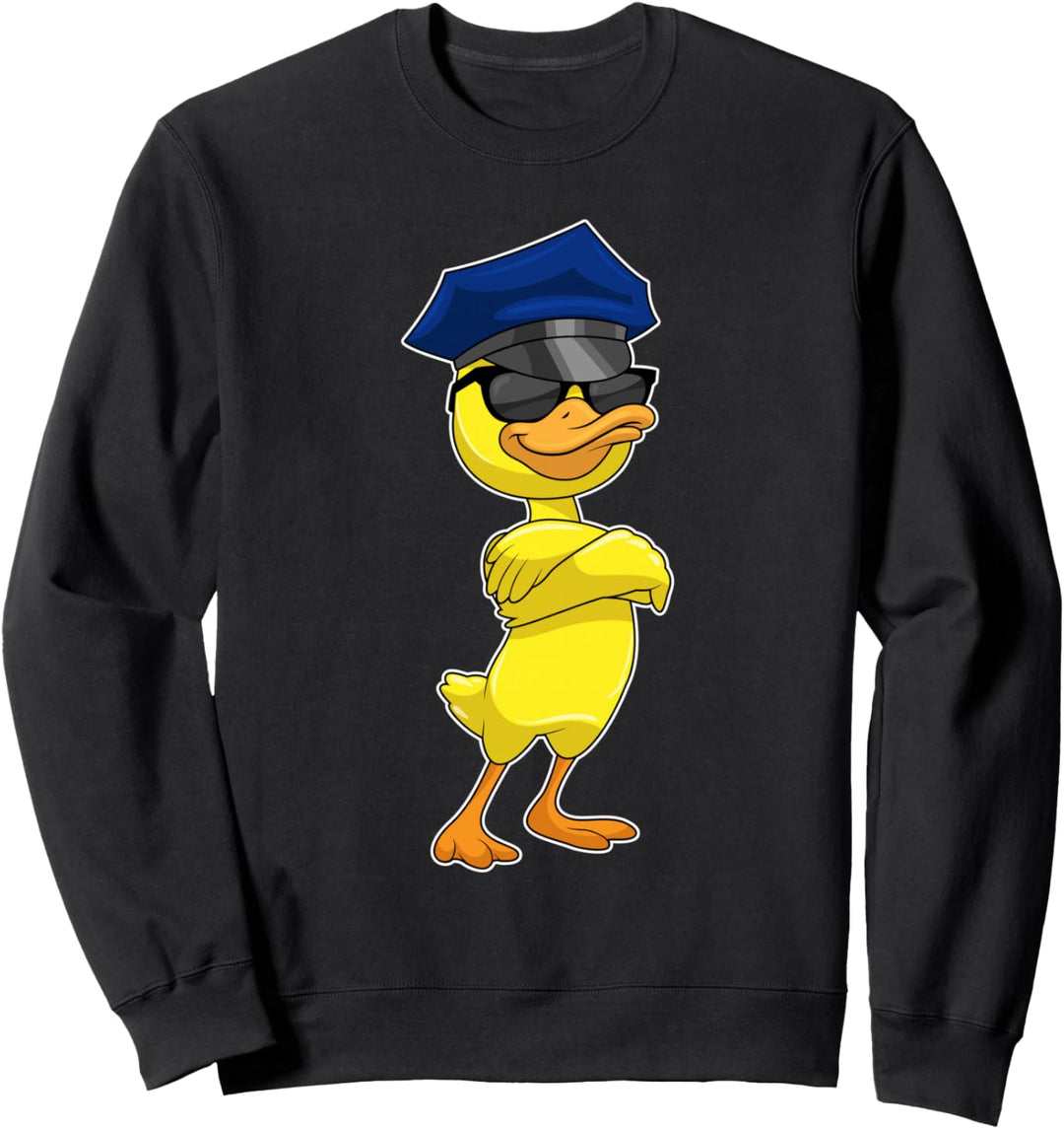Ente Polizist Polizei Sonnenbrille Sweatshirt