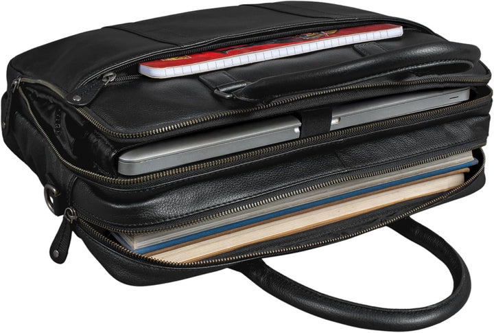 STILORD Drake Businesstasche Leder Gross Vintage Aktentasche XL Ledertasche Laptoptasche für Arbeit