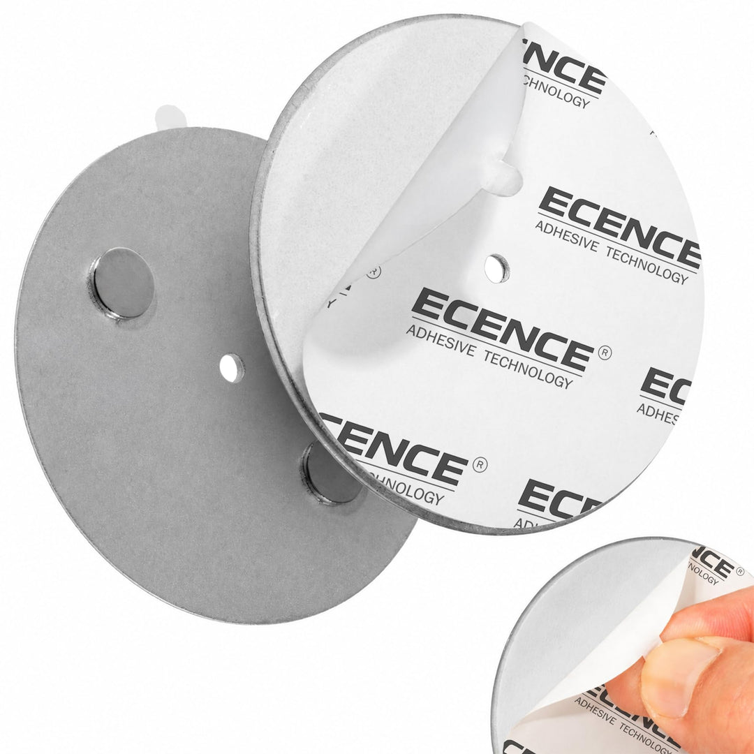 ECENCE Rauchmelder Magnethalter 20 Stück Selbstklebende Magnethalterung für Rauchmelder Ø 70mm schne