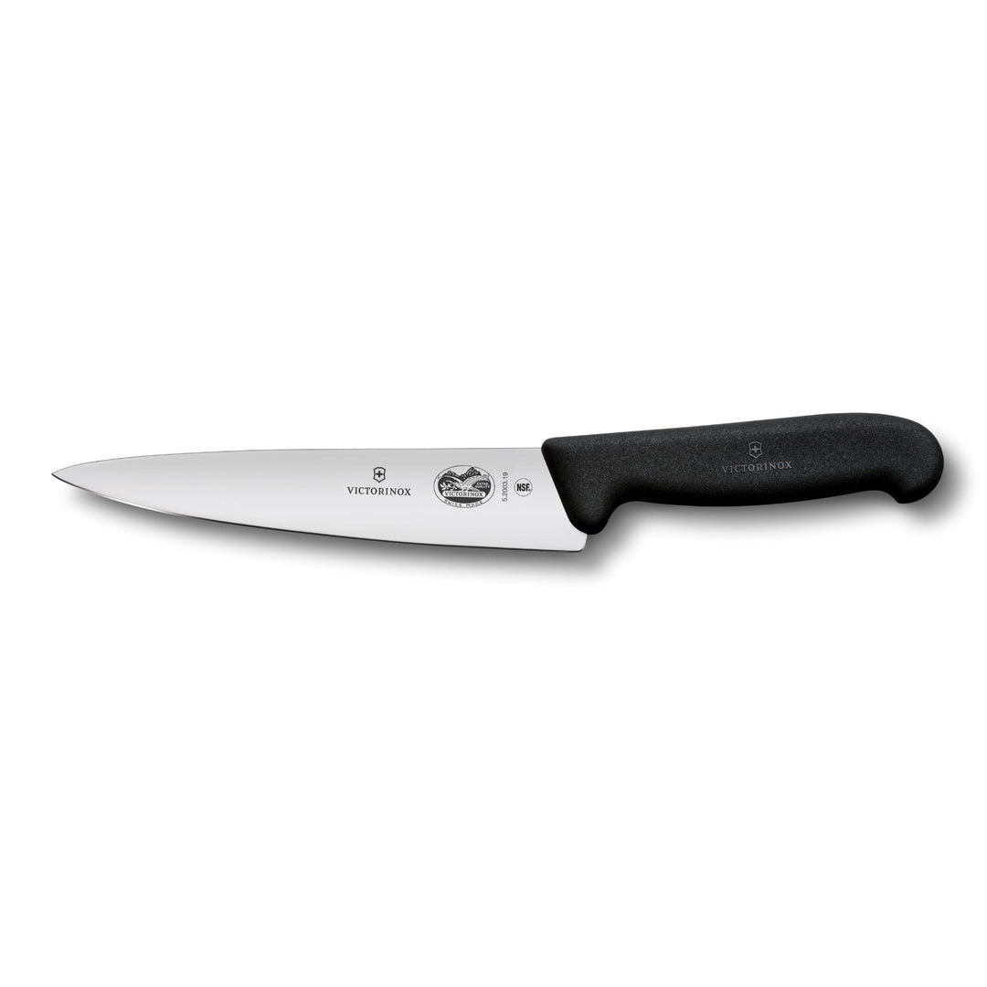 Victorinox Fibrox Kochmesser, Breites Universalmesser für Fleisch, Fisch, Gemüse und Kräuter, 19 cm,