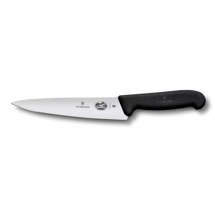 Victorinox Fibrox Kochmesser, Breites Universalmesser für Fleisch, Fisch, Gemüse und Kräuter, 19 cm,