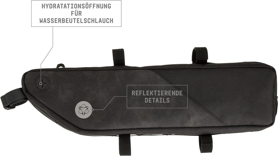 AGU Tube Venture Fahrrad Rahmentasche, Rahmentasche Fahrrad Wasserabweisend, Reflektierend Polyester