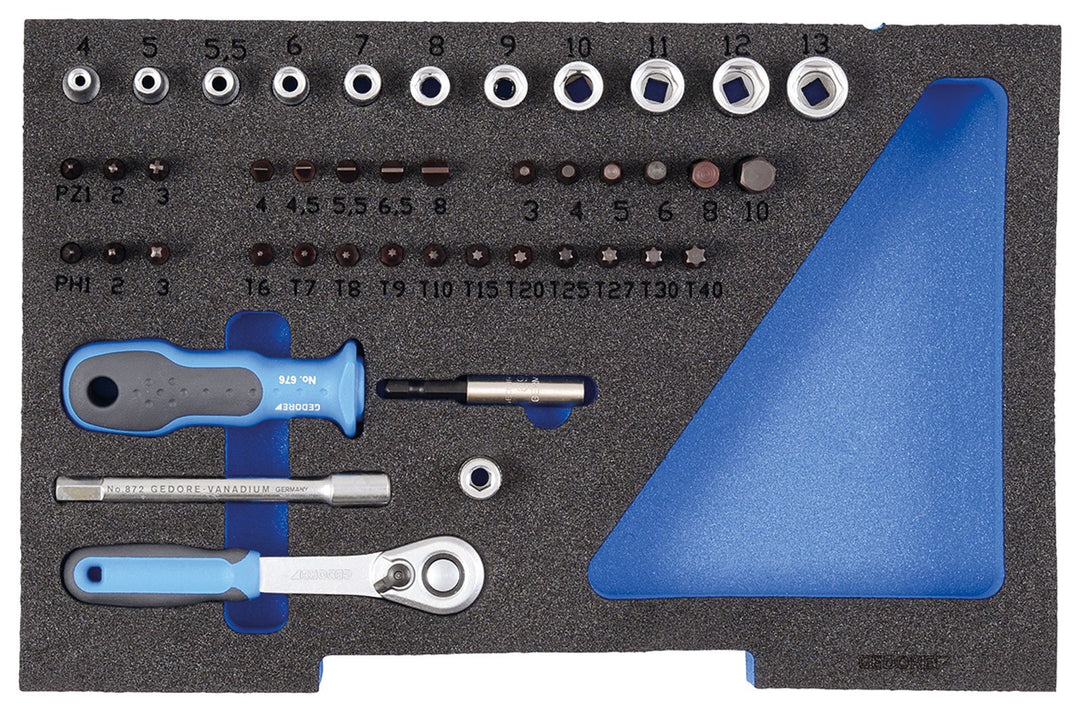 GEDORE 1100 CT1-20 Steckschlüssel-Satz 1/4" in 1/2 L-Boxx 136 Modul, 1 Stück Halbmodul L-Boxx 136 St