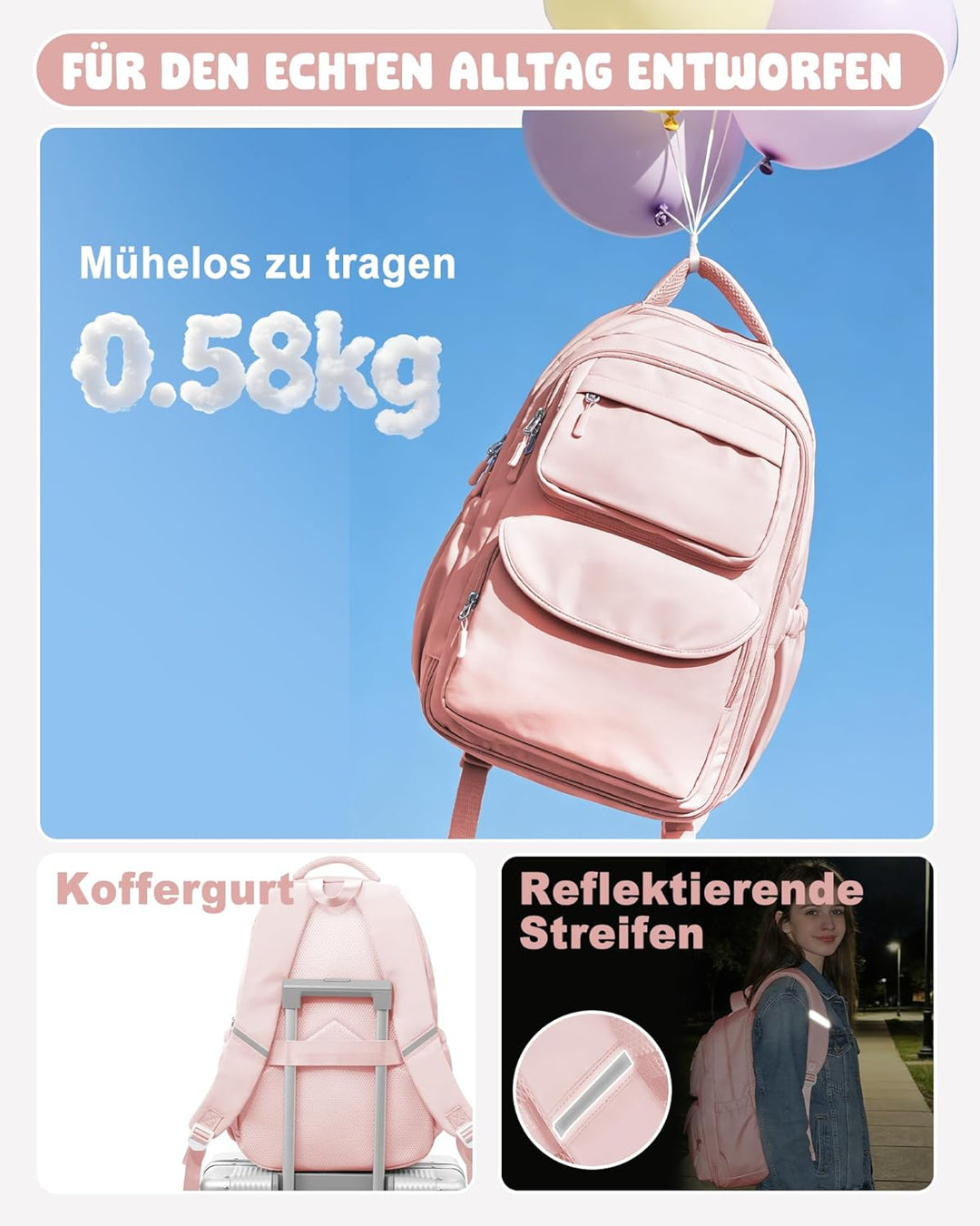 Grosse Rucksack Schule Teenager Mädchen Schulrucksack Teenager Mit Laptopfach Schulranzen Mit Laptop