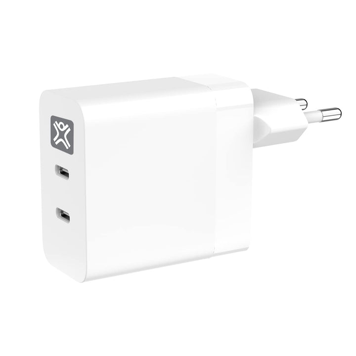 XtremeMac Premium USB-C Ladegerät 65W, USB C Netzteil 2-Port Schnellladegerät PD Charger 60W - kompa
