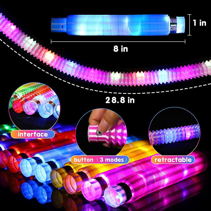 Mitgebsel Kindergeburtstag Pop Tubes Leuchtend 24 Pcs Knicklichter Party Deko Set Gastgeschenke Leuc