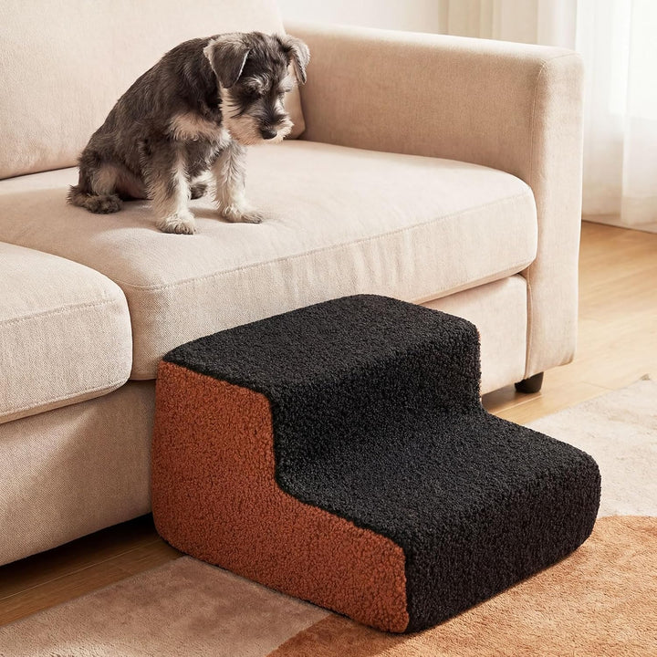 COSTWAY 2 stufige Hundetreppe, Haustiertreppe tragbar für kleine Hunde & alte Katzen, Katzentreppe m