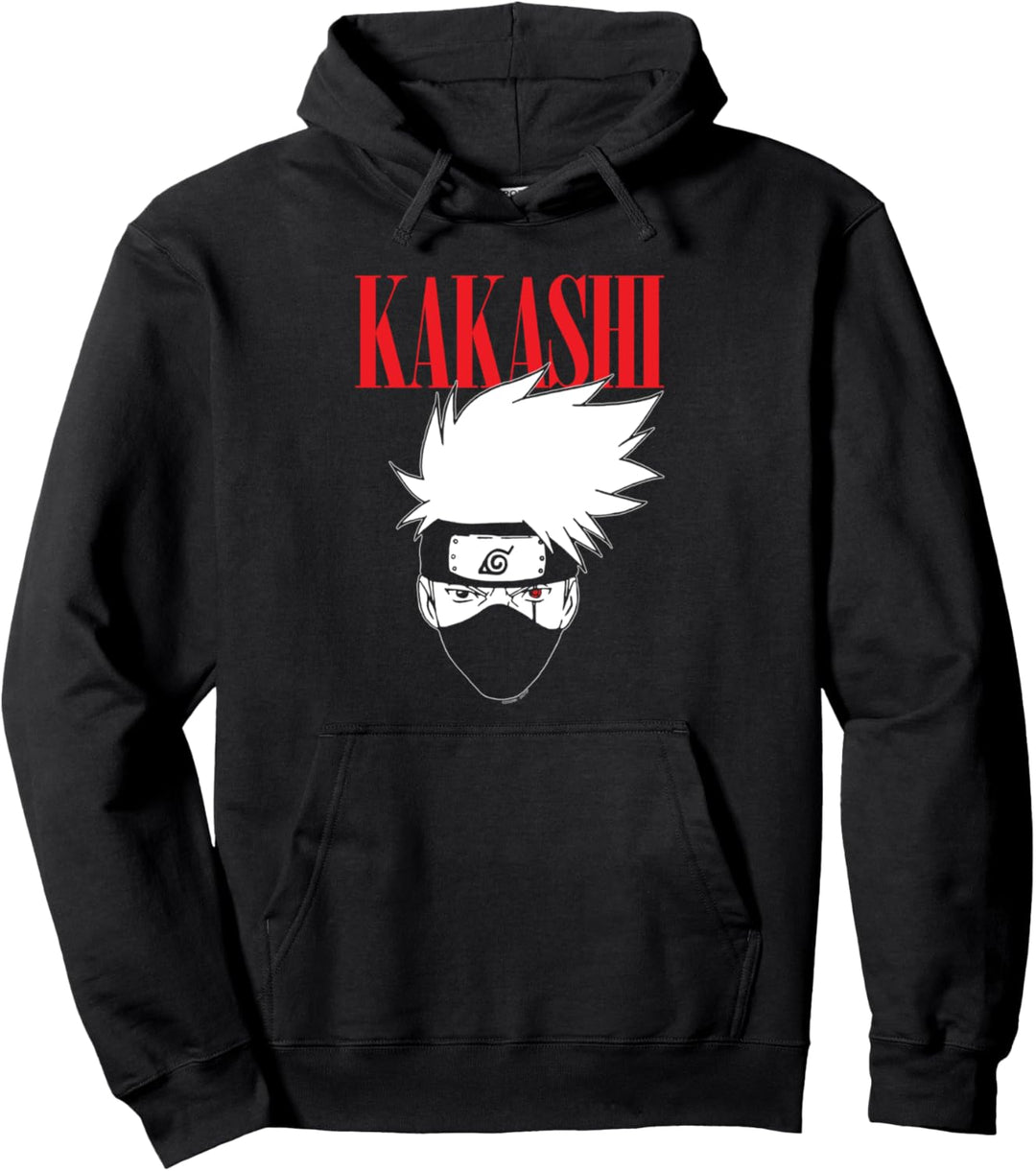 Naruto Kakashi Tall Logo Pullover Hoodie