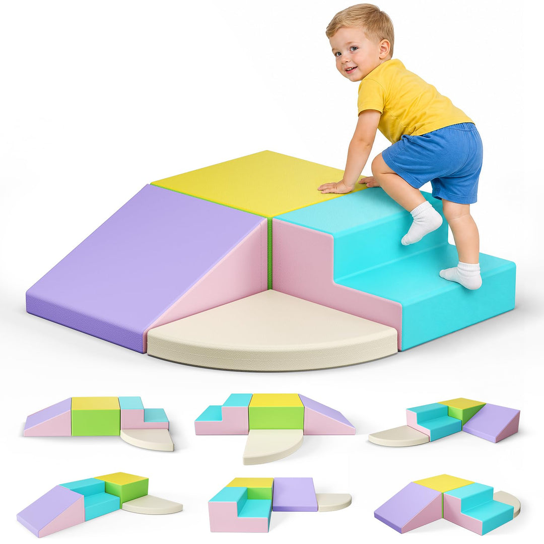 Schaumstoff Bausteine Kinder, Weiche Kletterblöcke mit 38S Schaumstoff, Abgerundete Eckenvermeidung,