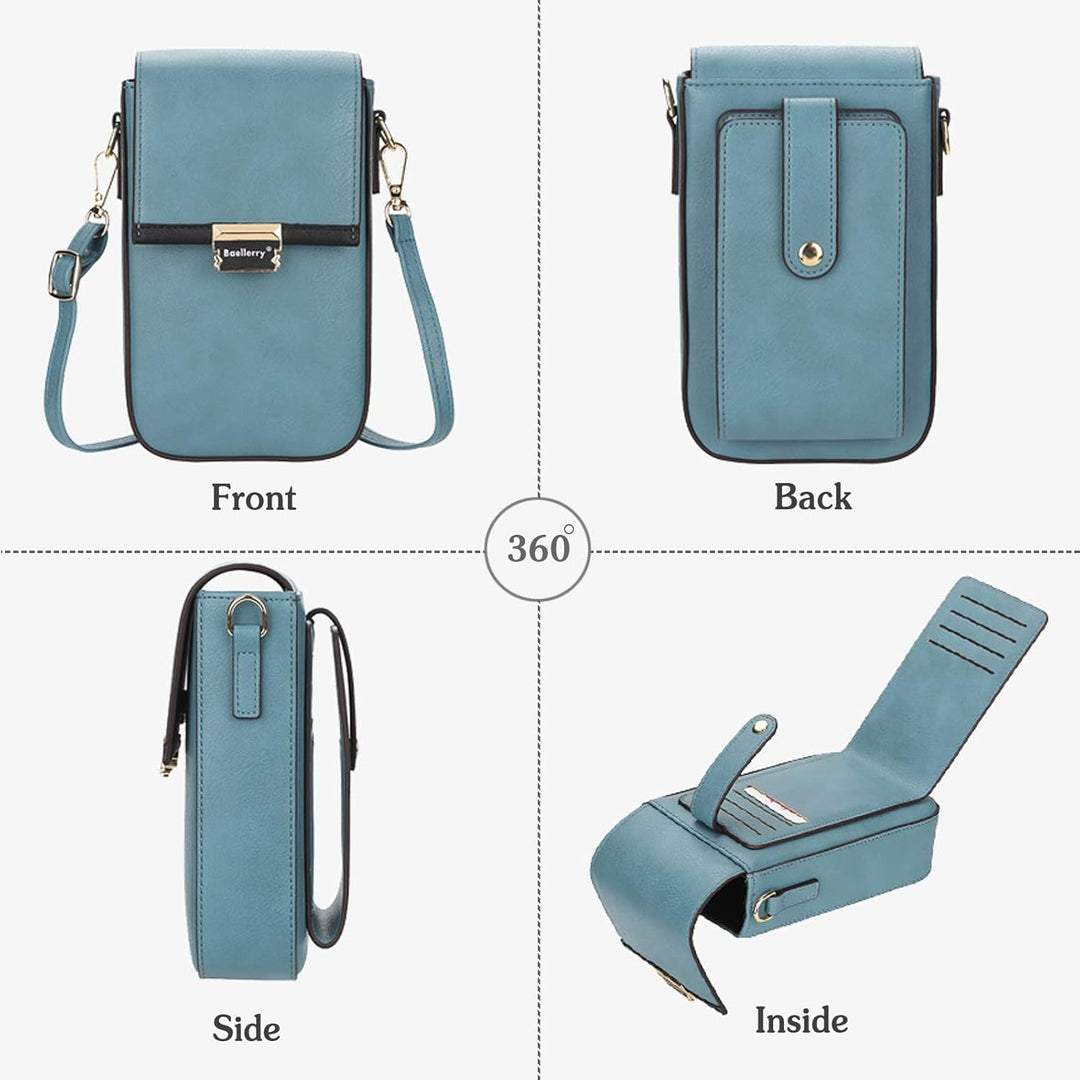 PORRASSO Handy Umhängetasche Damen Mode Handytasche Mädchen Schultertasche PU Geldbörse Crossbody Ba