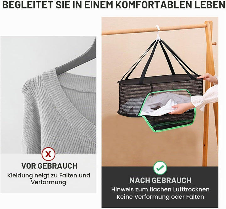 Trockennetz für KräUter, 4-Lagiges Kräutertrockner Hängend Mit Oberhaken, Pflanzen Trocknungsnetz Mi