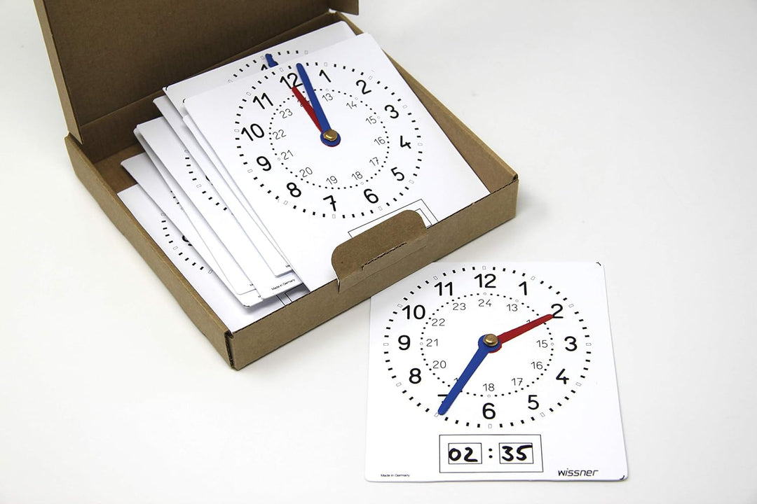 WISSNER 90700 aktiv lernen - 10 beschriftbare Folien Uhren - RE-Plastic°