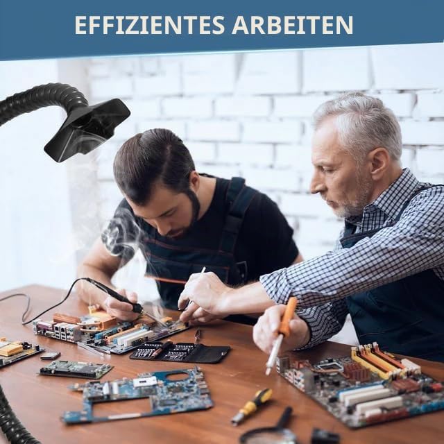 Monport Industrielle 220W Rauchabsauger mit 3-Schichten-Filter, Leistungsstarke Rauchabzug, geräusch