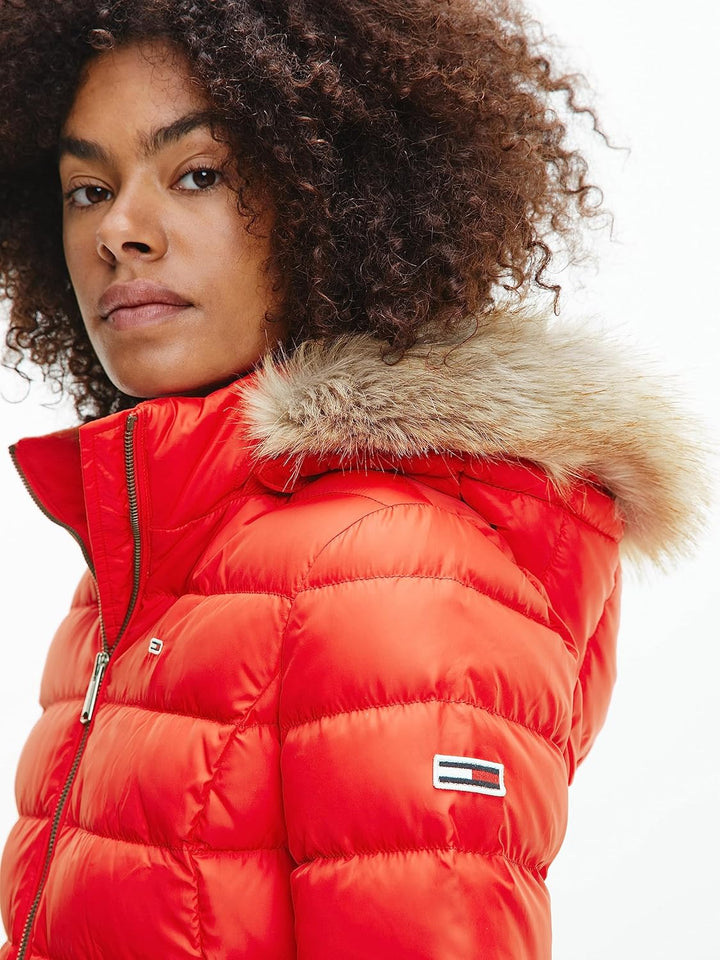 Tommy Jeans Damen Daunenjacke Basic Winter Rouge (Deep Crimson) XS, Rouge (Deep Crimson) XS