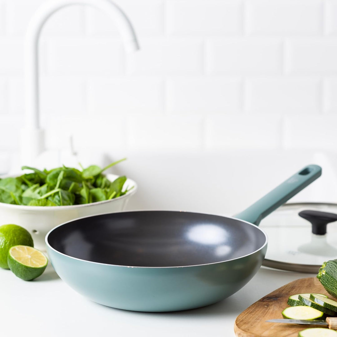 GreenChef Tones Keramik-Antihaft-Wokpfanne, 28 cm, Induktion, PFAS-frei, Spülmaschinenfest, Ofenfest
