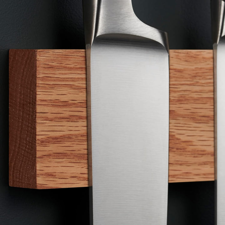 Magnetleiste Messer aus Eichenholz mit Extra Starkem Magnet - 40 cm - Messerhalter Magnetisch Holz f