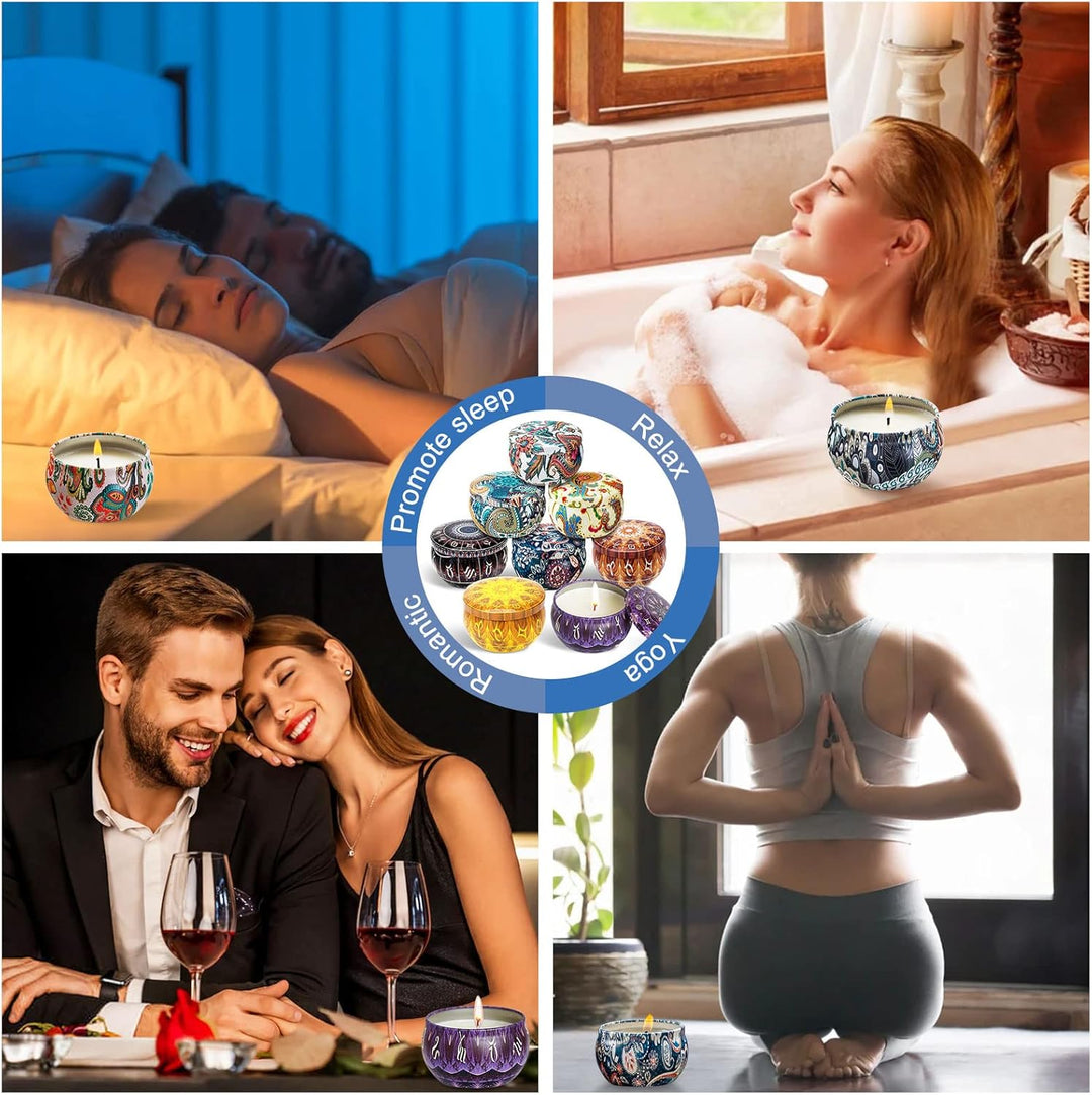 JOYBOY Kerzen Selber Machen Set,DIY Duftkerze Geschenke Kerzenherstellung Kit,8 Kerzendosen, für Ker