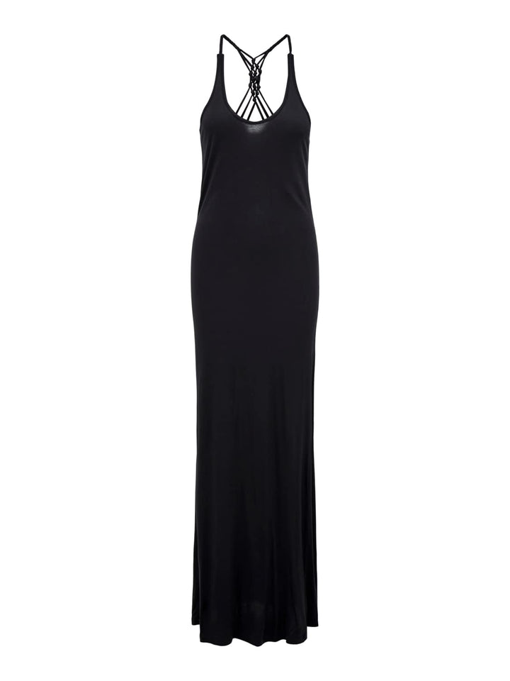 ONLY Damen Onlcarry S/L Maxi Dress JRS Maxikleid S Schwarz, S Schwarz
