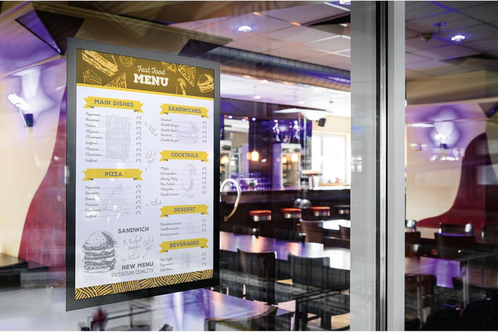 Durable Info-Rahmen Duraframe Sun (A3, Rahmen für Schaufenster) 2 Stück, schwarz, 484201 schwarz A3,