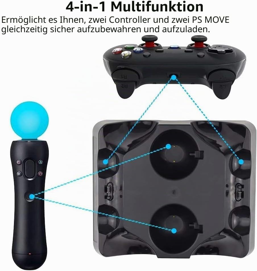 Ladegerät Dock Controller Ladegerät Ladegerät für Ps4 Move für Ps4/ps4 Move/ps4 Vr Controller Vier L