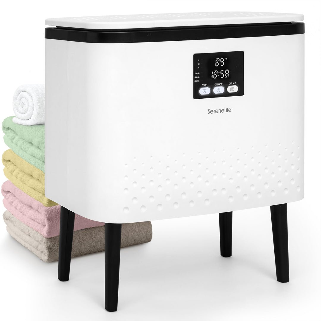 SereneLife Handtuchwärmer Elektrisch- 20L Stehend, Modernes Standgerät als Textilwärmer und Deckenwä