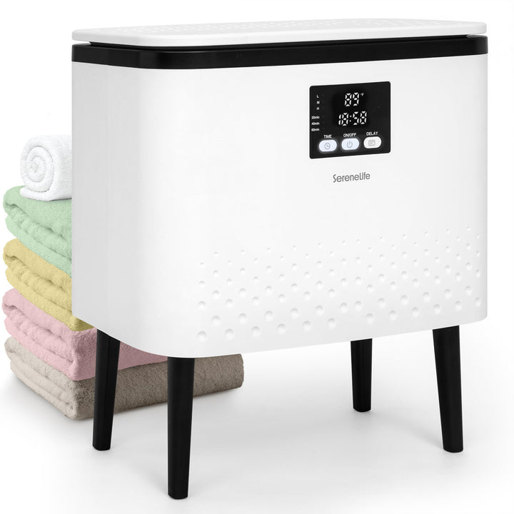 SereneLife Handtuchwärmer Elektrisch- 20L Stehend, Modernes Standgerät als Textilwärmer und Deckenwä