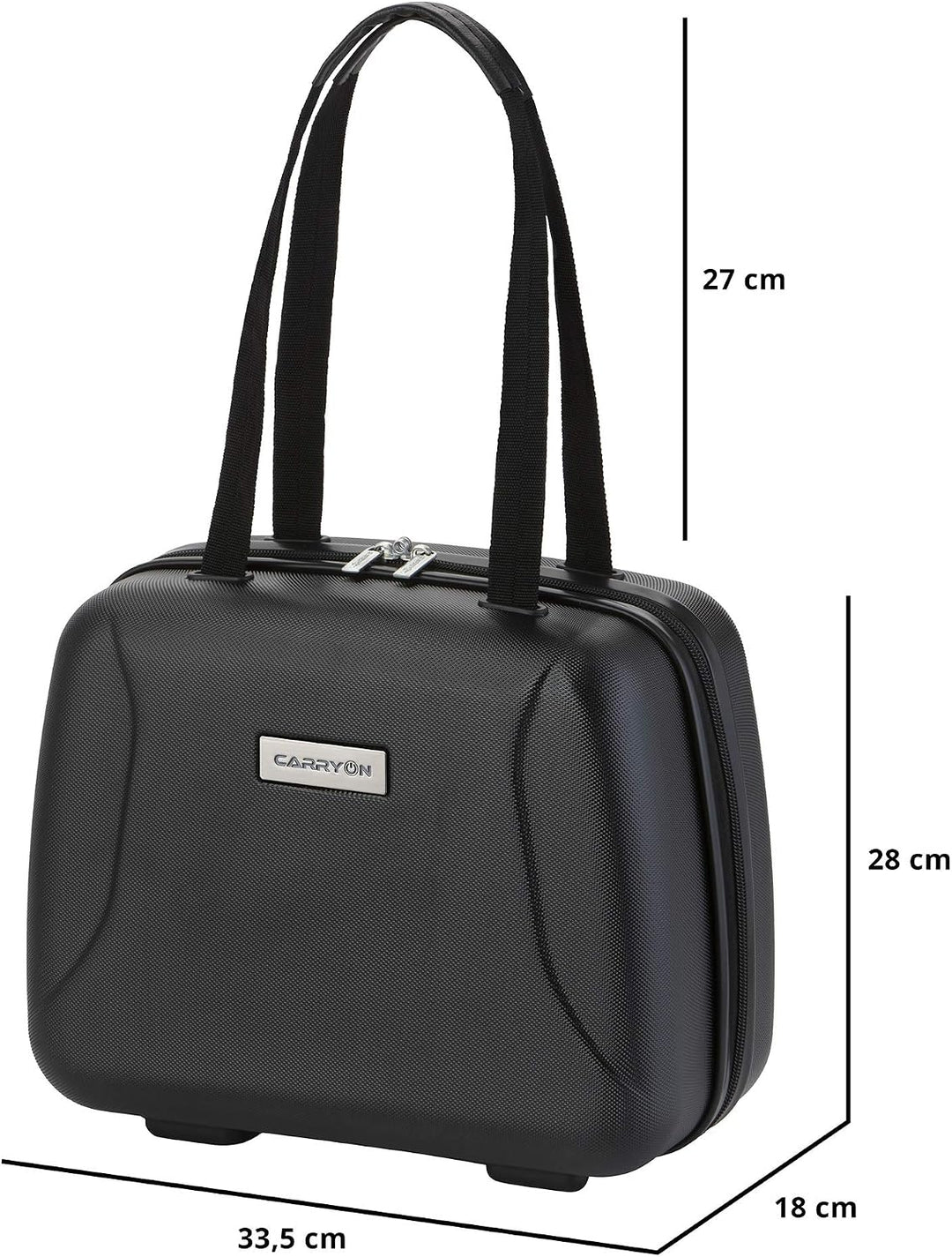 CarryOn Skyhopper Beauty Case Damen - Hartschale Kosmetikkoffer 13 L - Handgepäck (schwarz), Schwarz