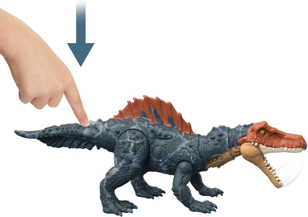 Mattel Jurassic World: Ein neues Zeitalter Massive Action Siamosaurus Dinosaurierfigur, Angriffsbewe