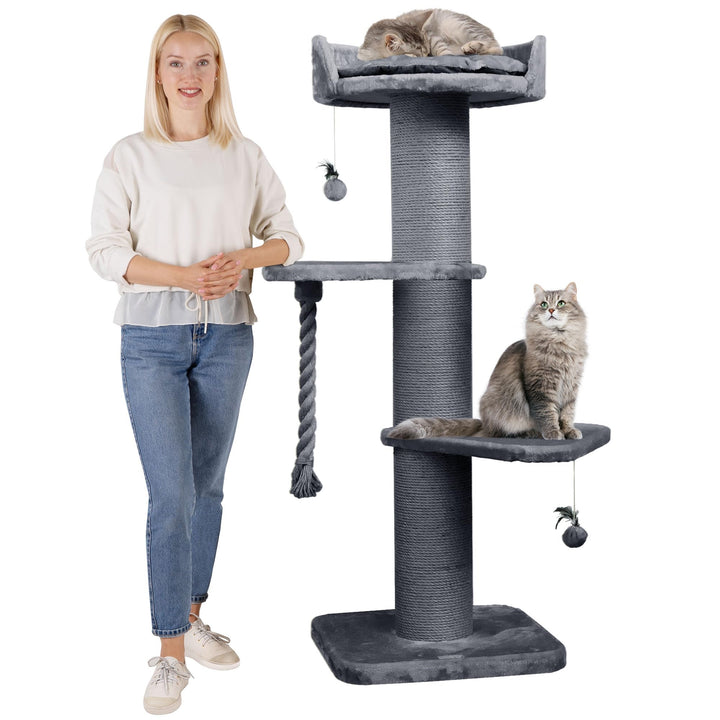 HAPPYPET Premium Kratzbaum Grosse Katzen Stabil 'Freddy' – 150 cm Grosser Katzenbaum, Kletterbaum fü
