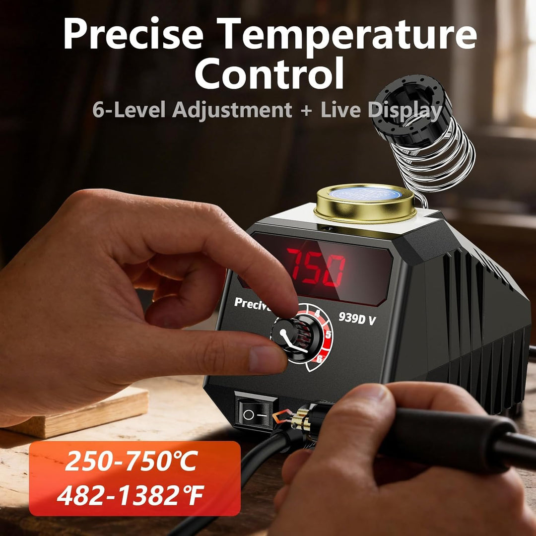 Preciva 939D-VI Brandmalstift, Handwerksset zum Holzschnitzen mit einstellbarer Temperatur, Holzschn
