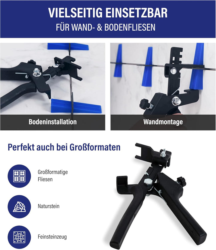 CLIPSOO Fliesen Nivelliersystem Nivellierzange Fliesen Zange Zange 1 Stück, Zange 1 Stück