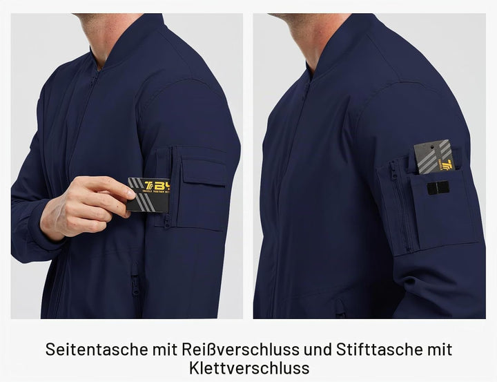 donhobo Herren Jacken Leichte Windbreaker Übergangsjacke Bomberjacke Frühling Herbst Fliegerjacke St