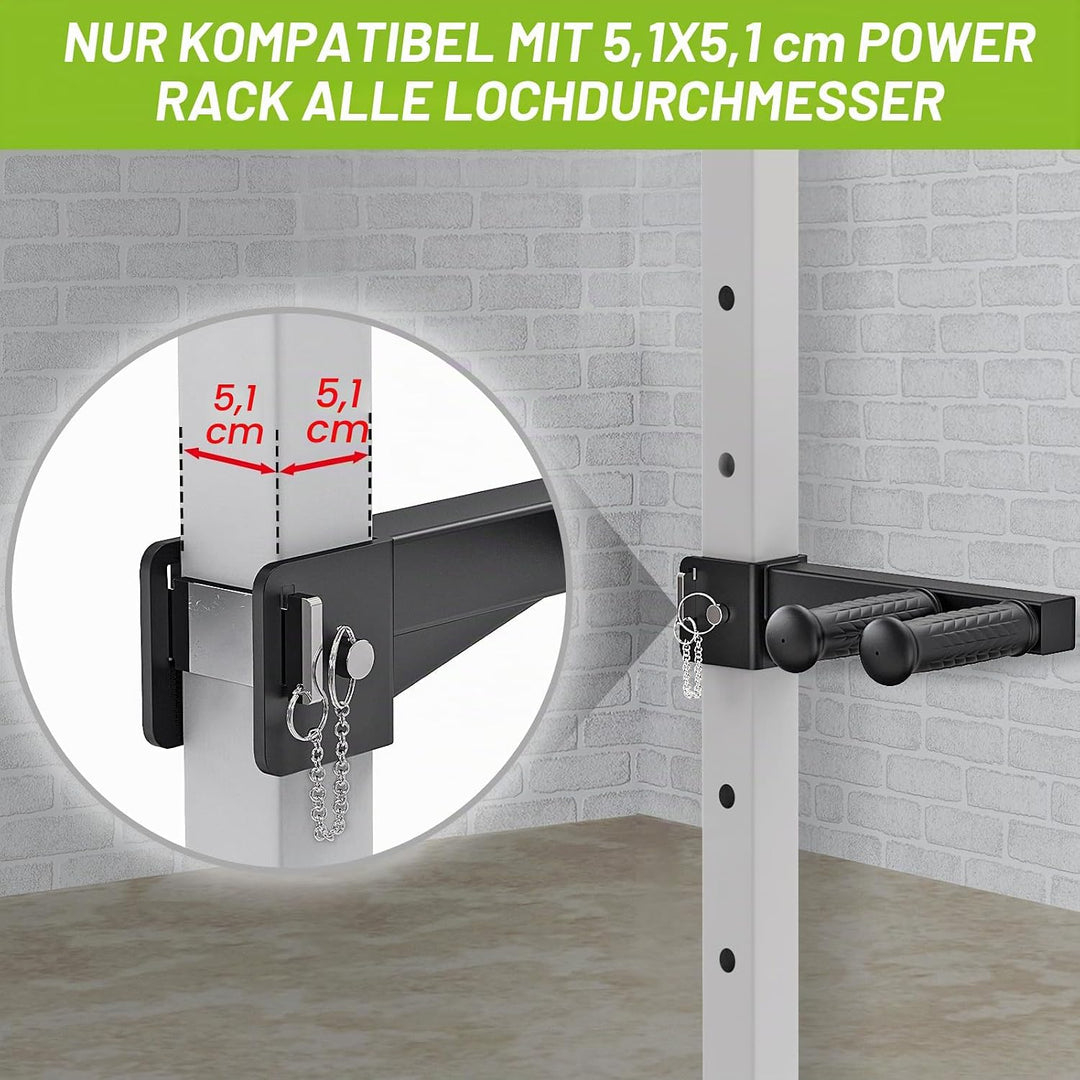 Dip-Stangen-Aufsatz für 2 x 2 Zoll und 3 x 3 Zoll Power Rack, rutschfeste breite und schmale Griffe,