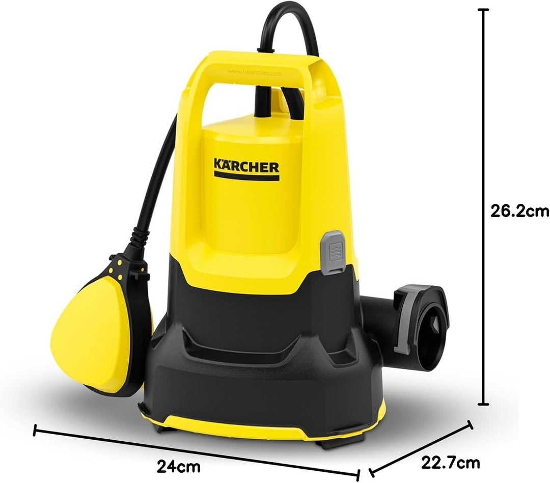 Kärcher SP 9.000 Flat flachsaugende Tauchpumpe, Fördermenge: 9.000 l/h, Eintauchtiefe: max. 7 m, für